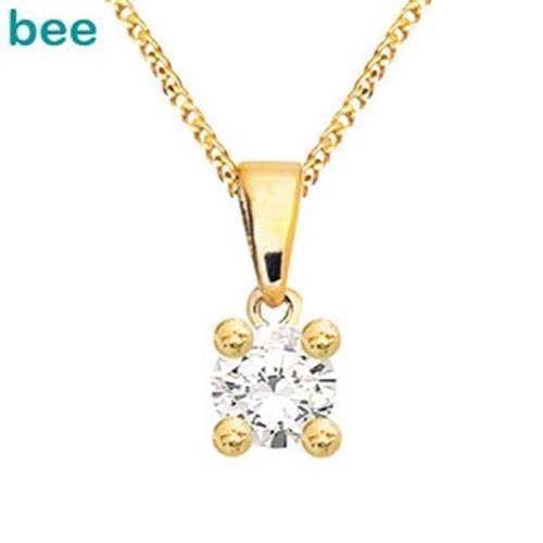 Image of Bee Jewelry Solitaire 0,10 ct H-SI 9 karat vedhæng blank, model 60985_A10